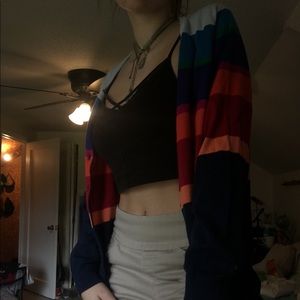 Colorful lands end cardigan